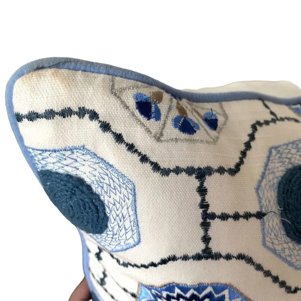 Celerie By Kemble Square Pillow Perigold Designer 20” Duck Feathers India Blue